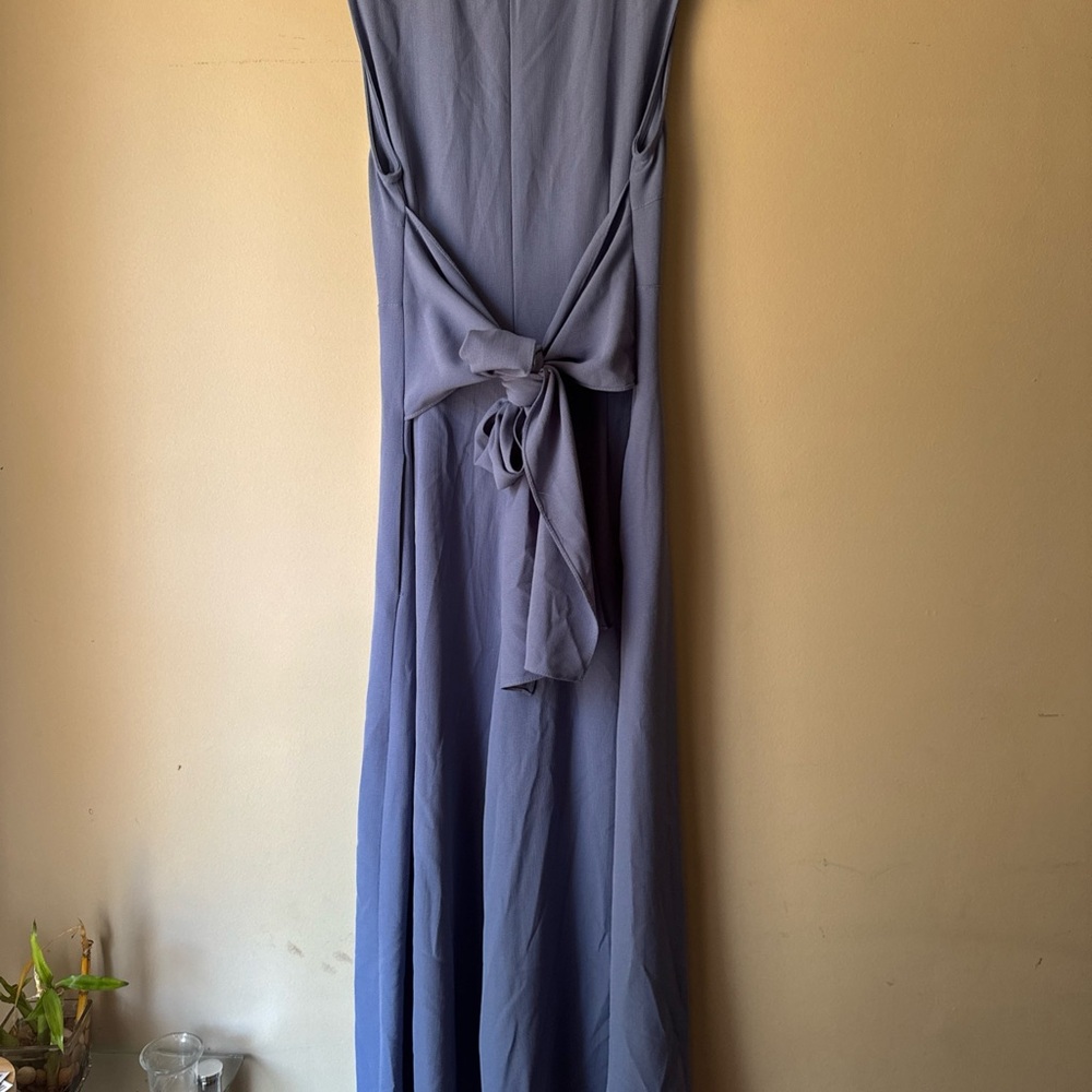 Elegant Blue Sleeveless Dress